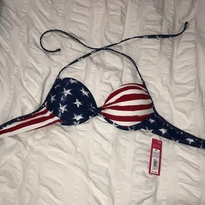 BRAND NEW Red, White, Blue bathing suit top